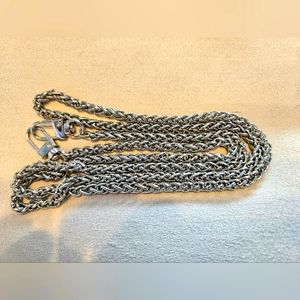 Phone, Wallet, Cellphone, Crossbody Chain. Sliver (Basket weave pattern)